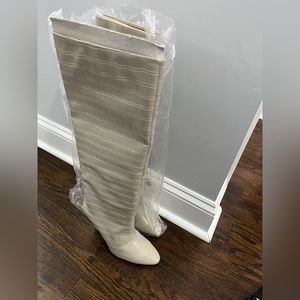 H & M Ivory tall boots. Size 8. New.
